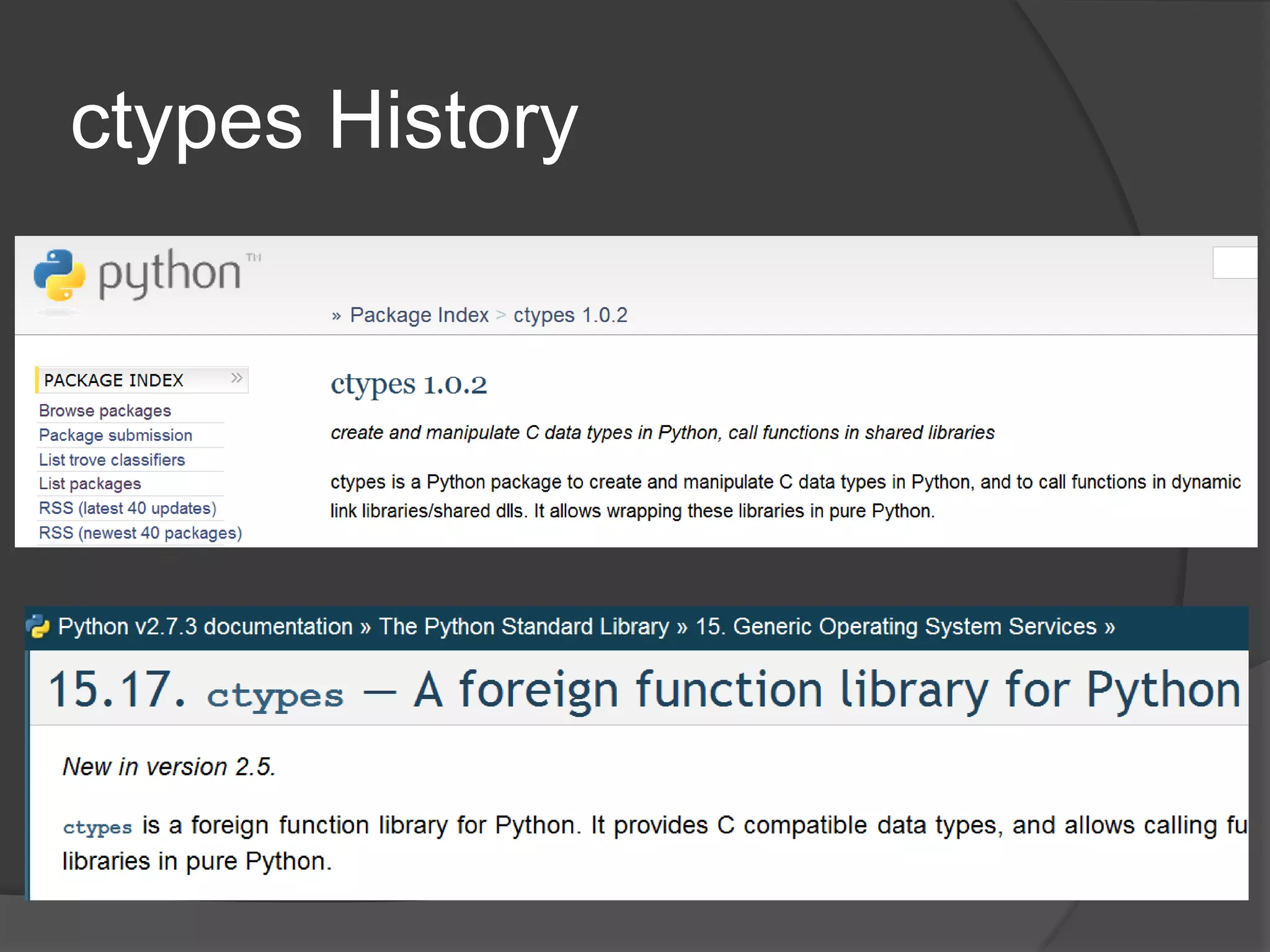 ctypes History
   1
 