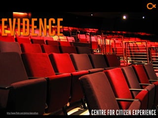 CENTRE FOR CITIZEN EXPERIENCE
EVIDENCE
http://www.flickr.com/photos/uberculture
 