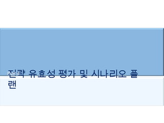 전략 유효성 평가 및 시나리오 플
Part 4.

랜
 