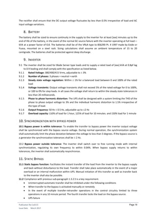 UPS power system design parameters | PDF