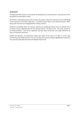 Wind farm development and operation - A case study | PDF