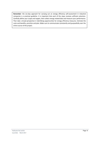 Energy efficiency self assessment in industry | PDF