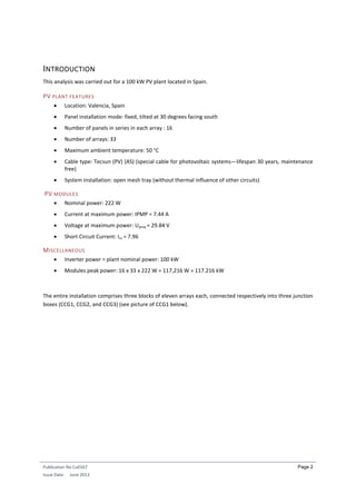 Optimal Cable Sizing in PV Systems: Case Study | PDF | Gas and Electric ...