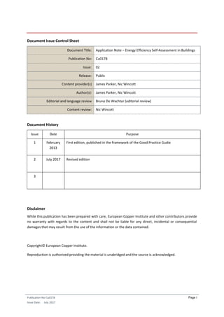 Energy efficiency self-assessment in buildings | PDF