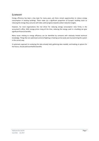 Energy efficiency self-assessment in buildings | PDF