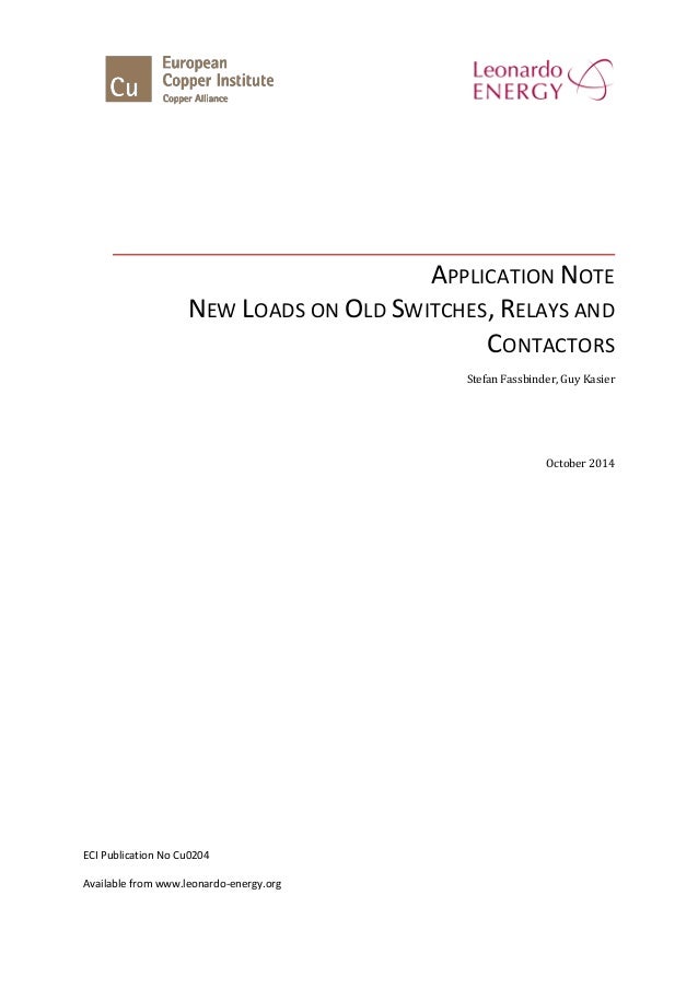 new loads on old switches relays and contractors