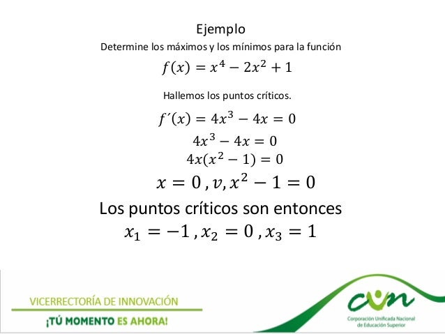 CRITERIOS DE LA PRIMERA Y LA SEGUNDA DERIVADA