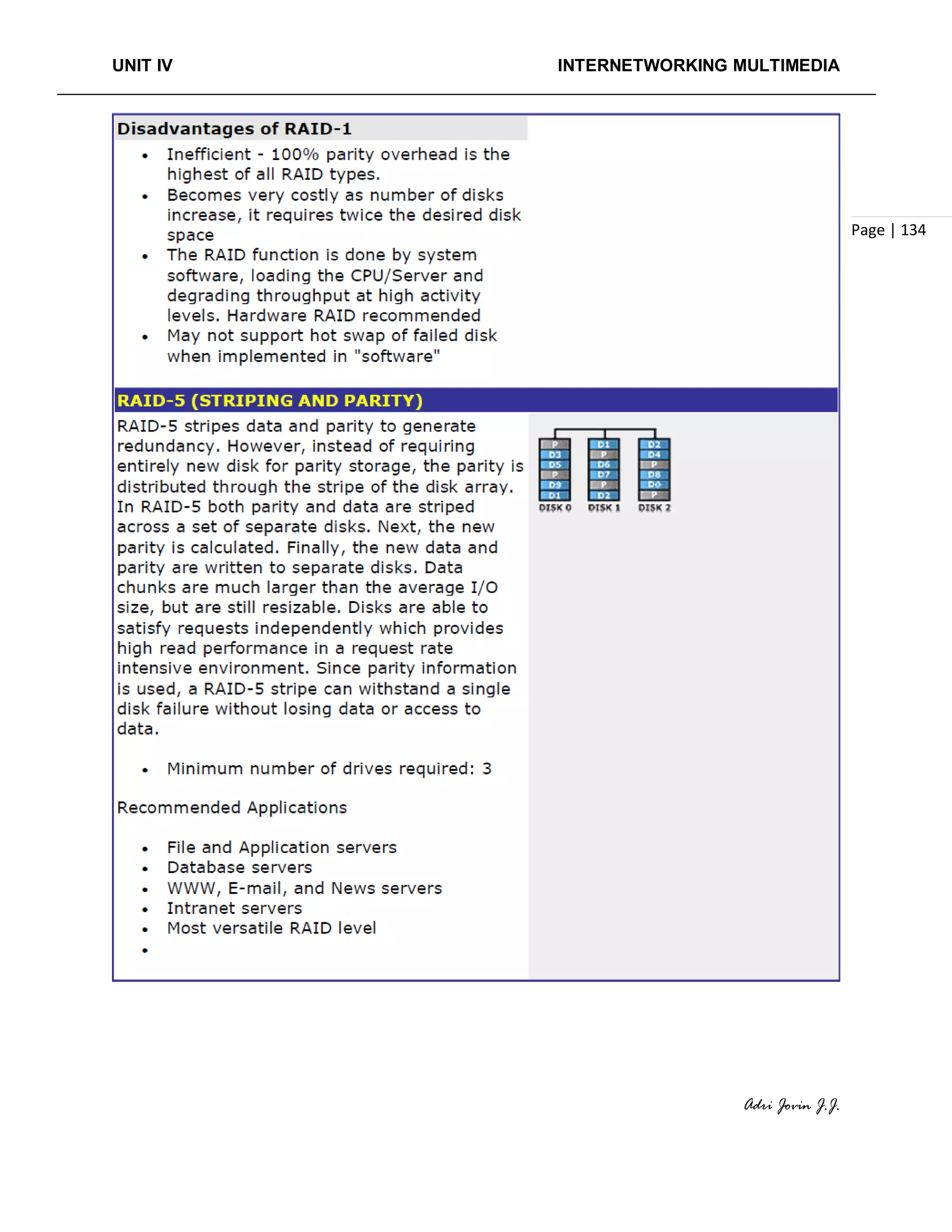 UNIT IV INTERNETWORKING MULTIMEDIA
Adri Jovin J.J.
Page | 134
 