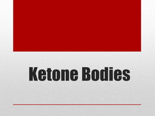 Ketone Bodies
 