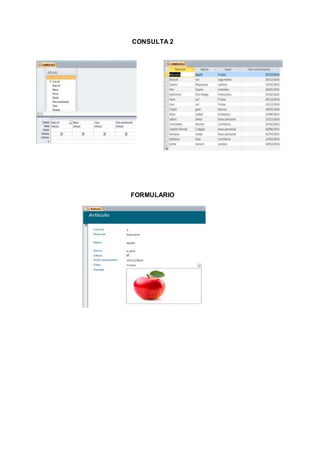 CONSULTA 2
FORMULARIO
 