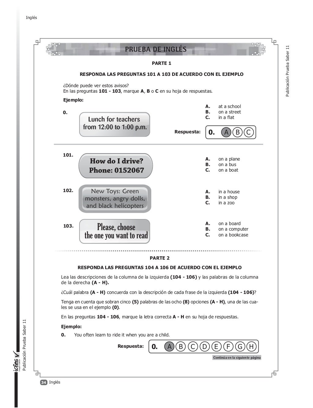 Cuadernillo icfes