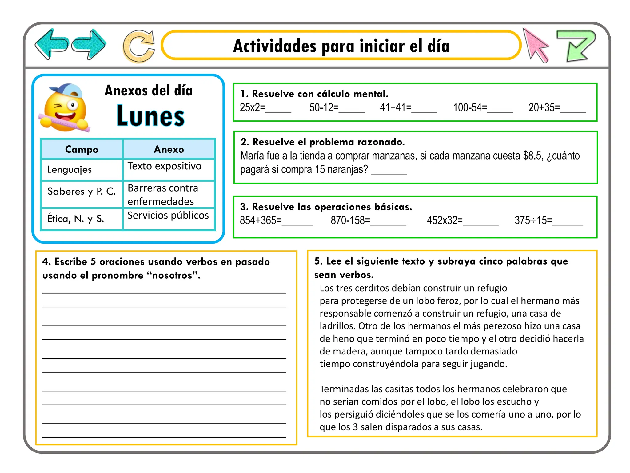 Hojas De Trabajo Imprimibles Gratis Para Sexto Grado Estimulación