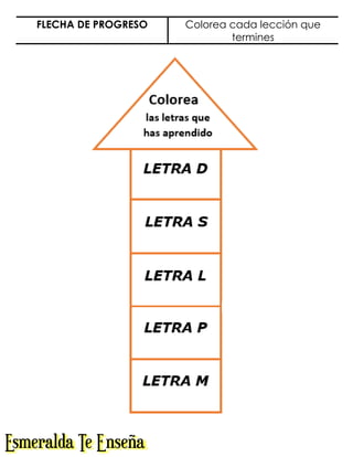 FLECHA DE PROGRESO Colorea cada lección que
termines
 