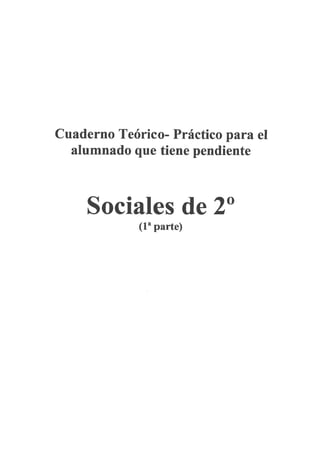 Cuadernillo de Ciencias Sociales de 2º ESO (1ª parte)