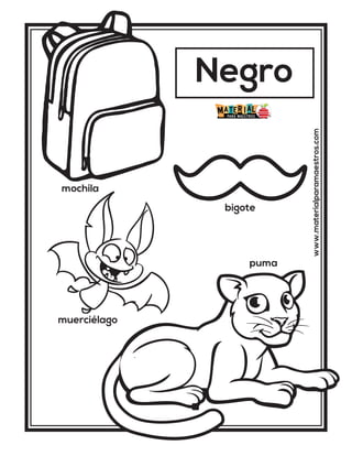 Negro
mochila
bigote
puma
muerciélago www.materialparamaestros.com