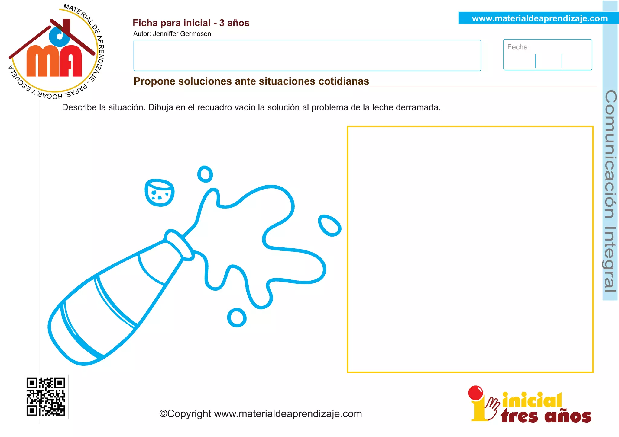 Cuadernillo completo de comunicación para niños de 3 años | PDF