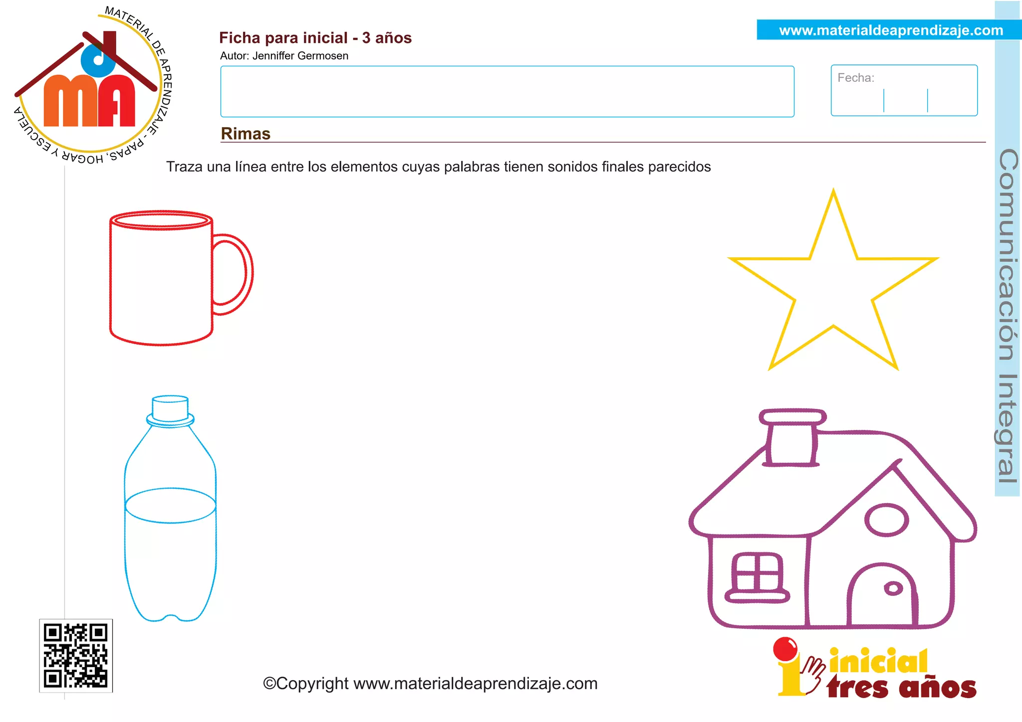 Cuadernillo completo de comunicación para niños de 3 años | PDF