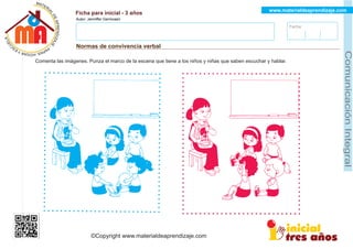 Cuadernillo completo de comunicación para niños de 3 años | PDF