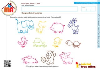Cuadernillo completo de comunicación para niños de 3 años | PDF