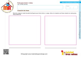Cuadernillo completo de comunicación para niños de 3 años | PDF
