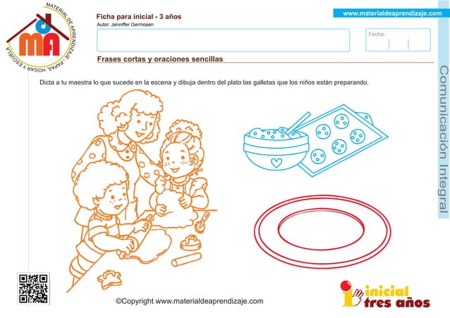 Cuadernillo completo de comunicación para niños de 3 años | PDF