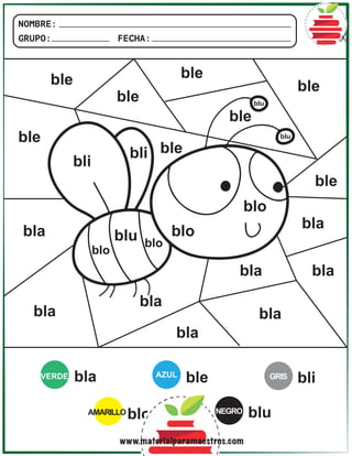 NOMBRE:
GRUPO: FECHA:
VERDE AZUL
AMARILLO
GRIS
bla
bla
bla
bla
bla
bla
bla
bla
bla
ble
ble
ble
ble
ble
ble
ble
ble
ble
bli
bli
bli
blo
blo
blo
blo
blo
NEGRO blu
blu
blu
blu
www.materialparamaestros.com
 