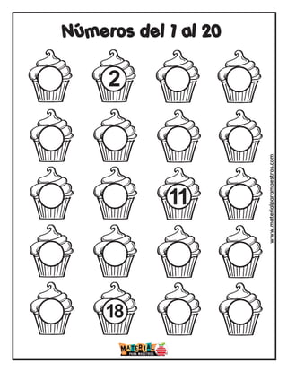 www.materialparamaestros.com
Números del 1 al 20
2
11
18
 