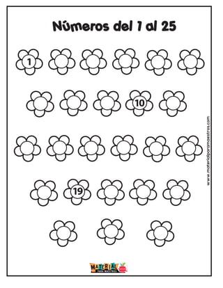 www.materialparamaestros.com
Números del 1 al 25
1
10
19
 