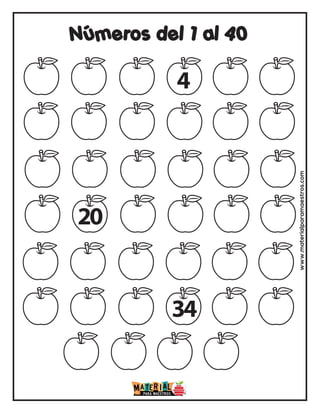 www.materialparamaestros.com
Números del 1 al 40
4
20
34
 