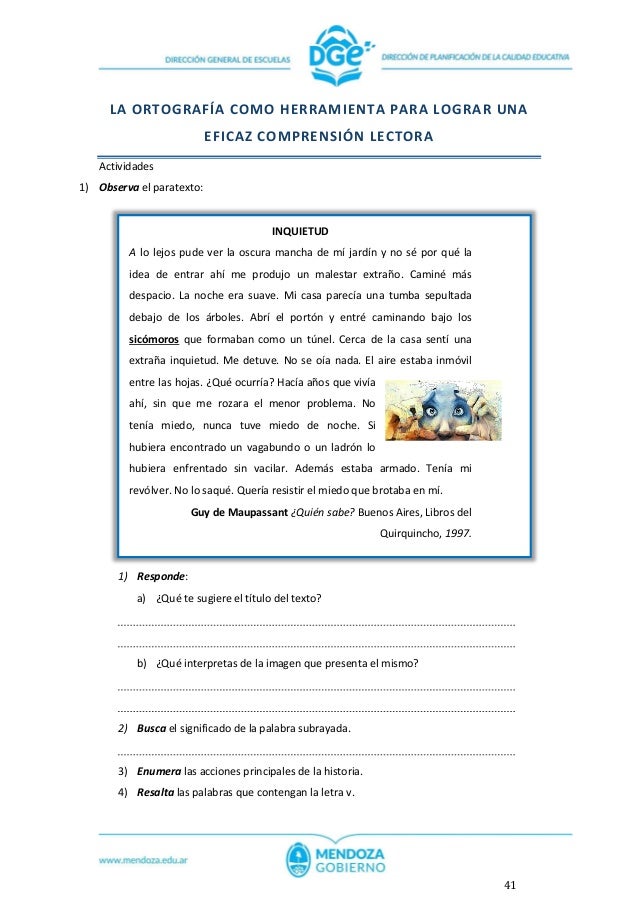 Cuadernillo de ortografía. Secundaria y CENS 2017