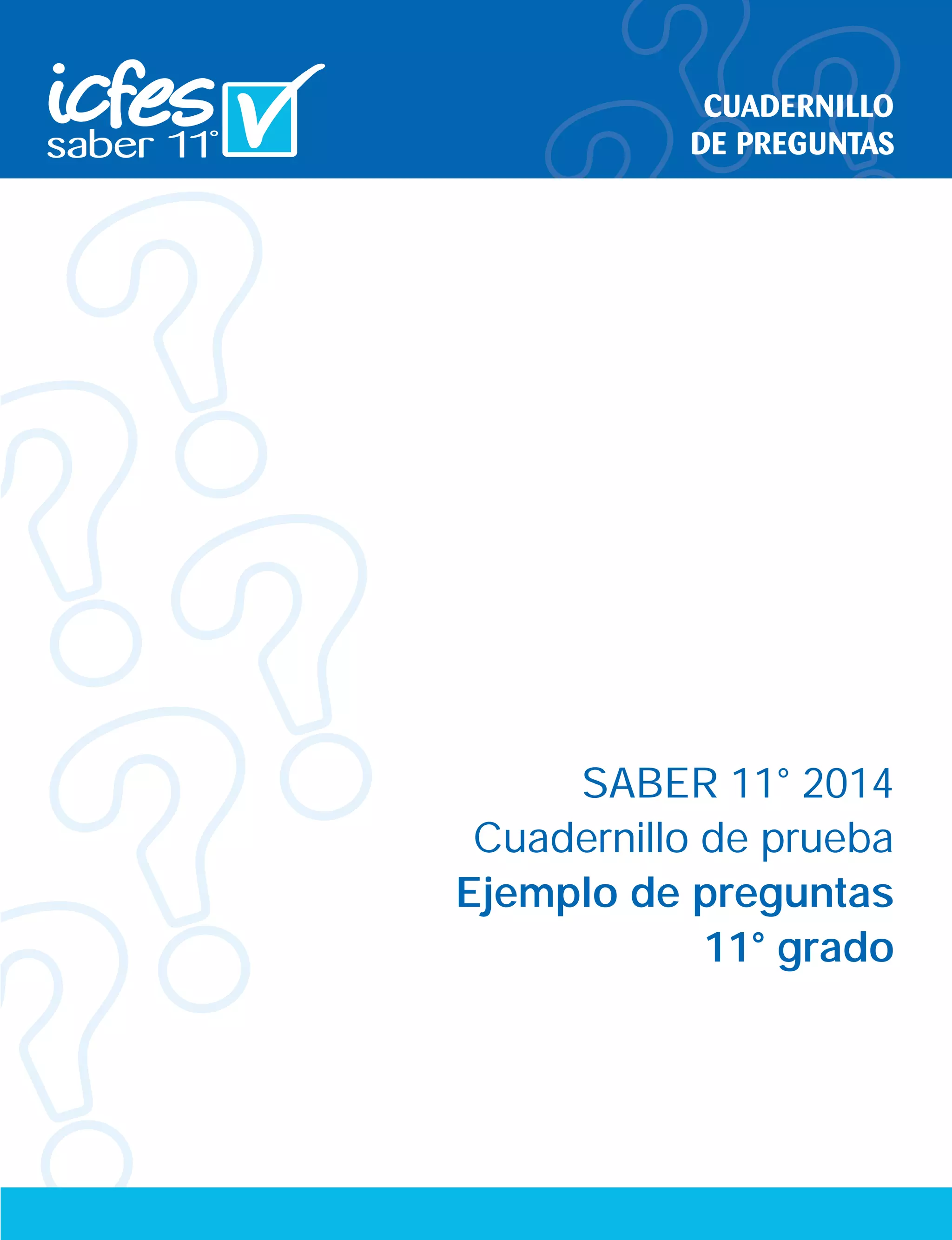 Cuadernillo de preguntas saber 11 2014 (3) | PDF