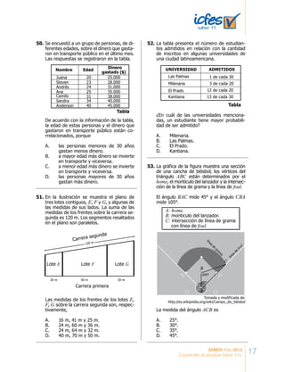 Cuadernillo de pruebas saber 11 | PDF