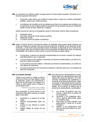 Cuadernillo de pruebas saber 11 (1) | PDF
