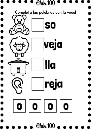 Cuadernillo de reforzamiento para aprender las vocales recopilado por ...