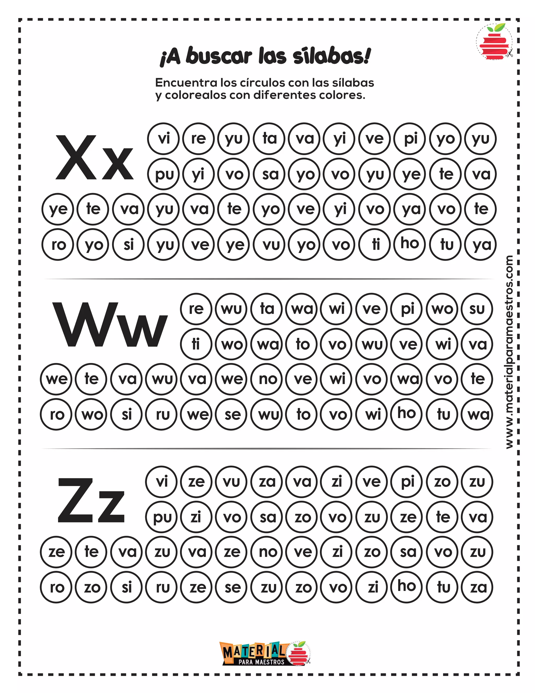 Cuadernillo de Silabas Simples - Educational Images | Picstank