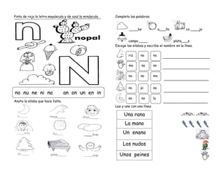 Hoja De Slabas Para Imprimir Maysculas Y Minsculas Pdf Gratis