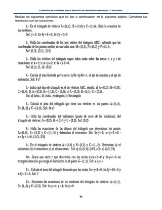 Cuadernillo de actividades para el desarrollo de habilidades matemáticas. 2º secundaria.
96
Realiza los siguientes ejercicios que se dan a continuación en la siguiente página. Corrobora tus
resultados con las soluciones.
 