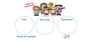 Tema Materiales Experimento
Dibujo del resultado
 