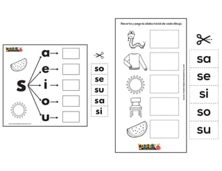 s
a
e
i
o
u
sa
se
si
so
su
www.materialparamaestros.com
Recorta y pega la sílaba inicial de cada dibujo.
www.materialparamaestros.com
sa
se
si
so
su
 