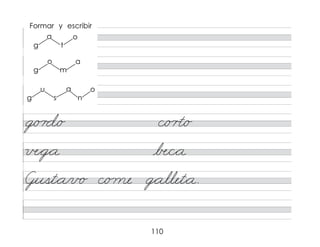 110
Formar y escribir
g
g
g
t
m
s n
a
o
u
o
a
a o
g/o r d/o c/o r�/o
в*g*a �/c*a
Gust*a/v o c/o me g*allet*a.
 
