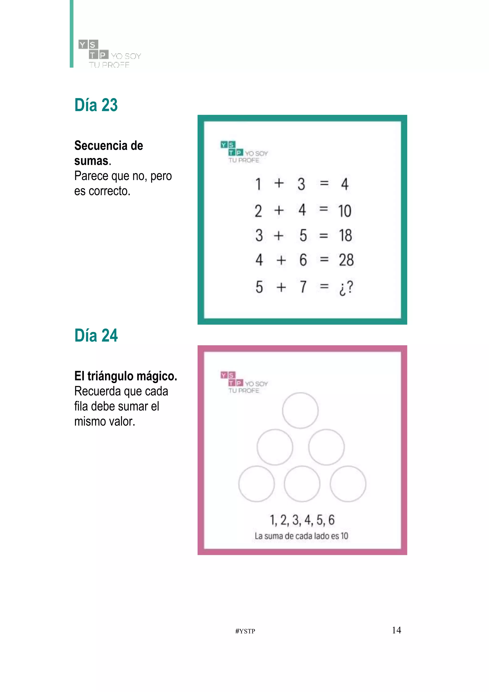 Cuaderno de acertijos matemáticos - Yo Soy Tu Profe | PDF
