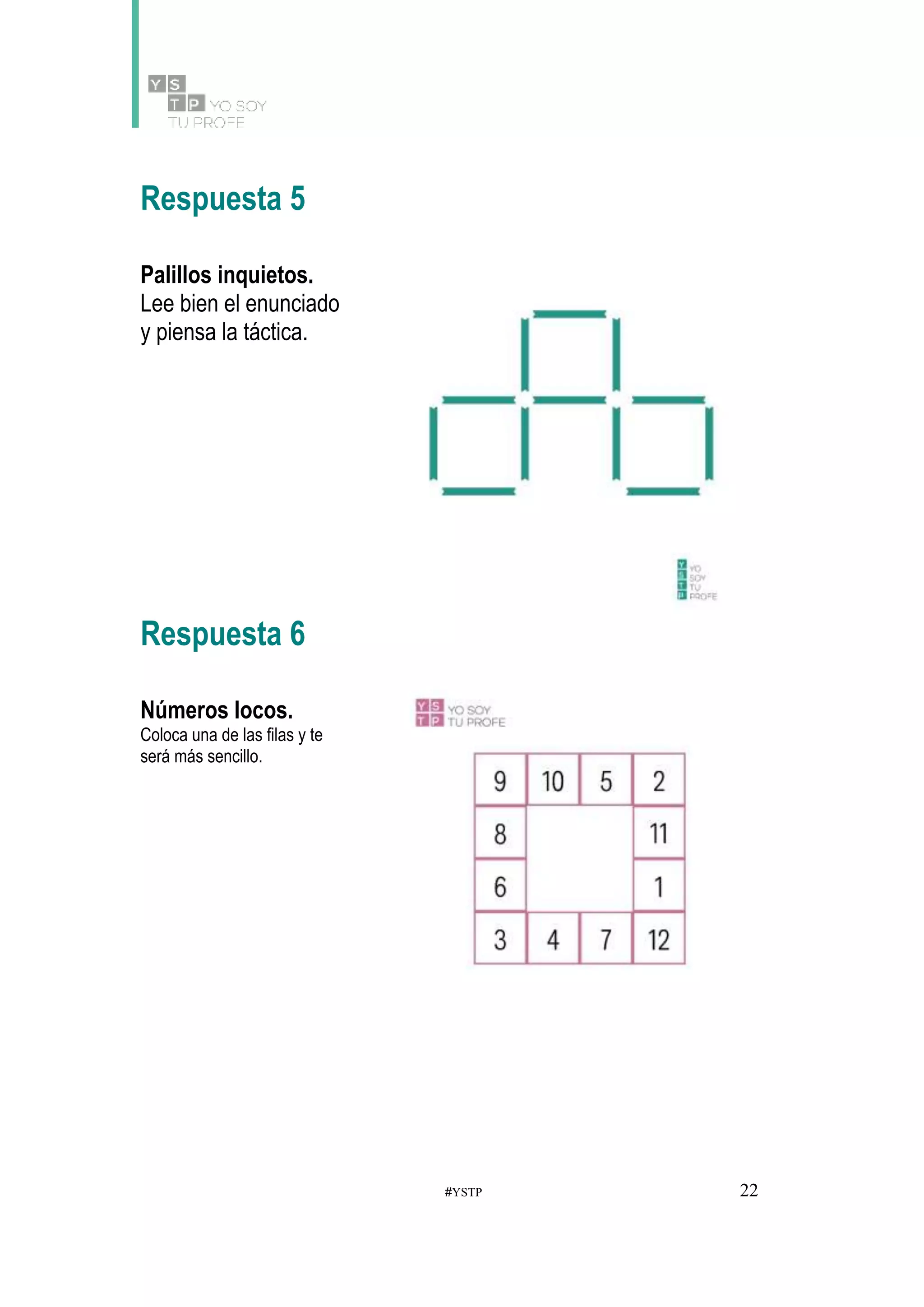 Cuaderno de acertijos matemáticos - Yo Soy Tu Profe | PDF