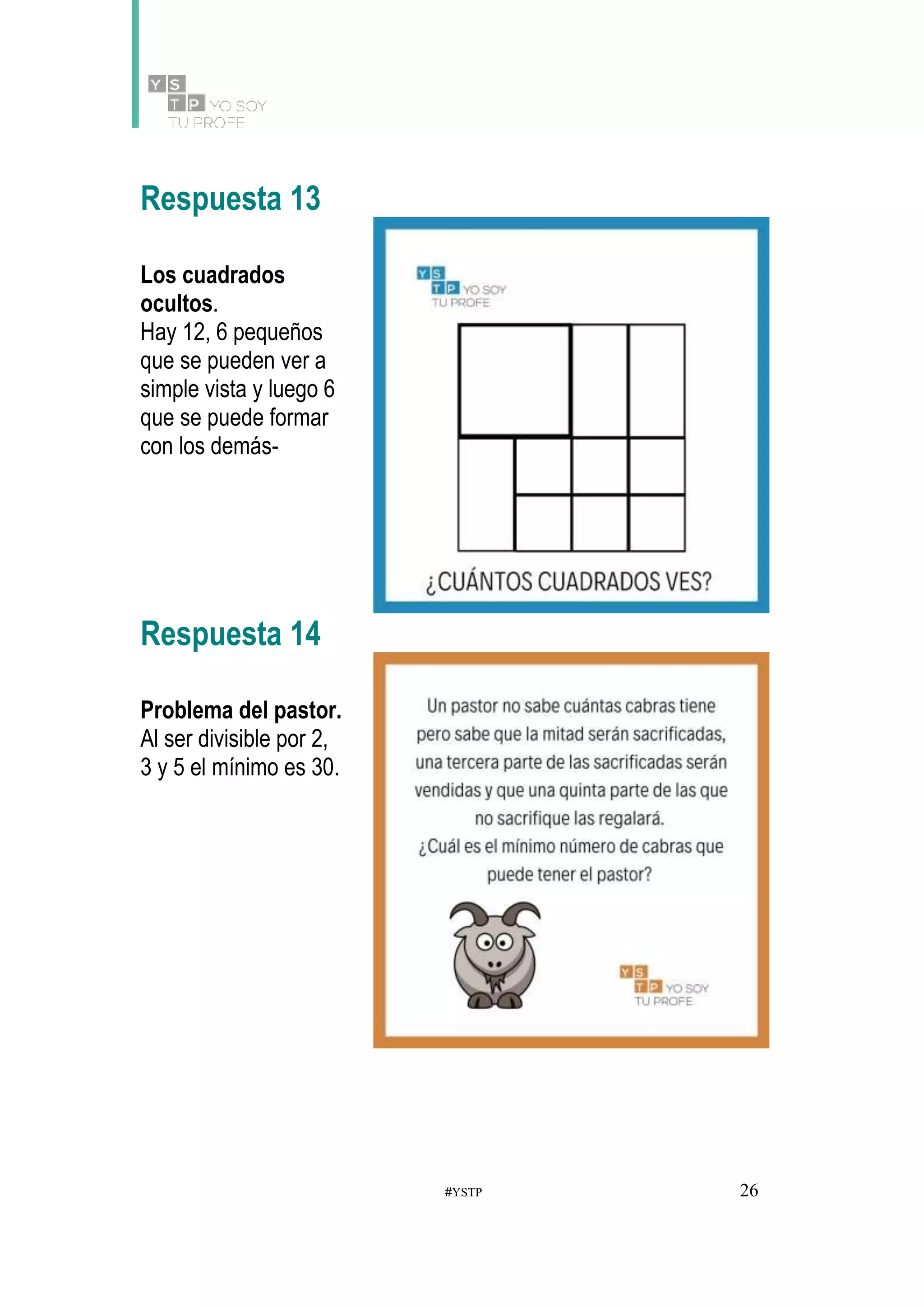 Cuaderno de acertijos matemáticos - Yo Soy Tu Profe | PDF