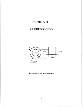 SERIE VII
CUERPO RÍGIDO
Ecuaciones de movimiento
90
0.8m
 