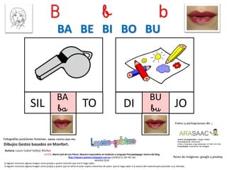B b b
TO
Resto de imágenes: google y pixabay
AUTOR: María José de Luis Flores. Maestra especialista en Audición y Lenguaje-Psicopedagoga. Autora del blog
http://lapsico-goloteca.blogspot.com.es LICENCIA CC (BY-NC-SA)
MADRID 2018
JO
BA BE BI BO BU
Si alguien reconoce alguna imagen como propia y quiere mención que me lo haga saber.
Si alguien reconoce alguna imagen como propia y quiere que se retire al estar sujeta a derechos de autor, que lo haga saber a la autora del material para proceder a su retirada..
BA
ba
BU
buSIL DI
 
