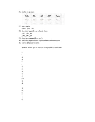 Cuaderno de lectoescritura