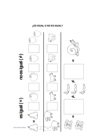 RED INNOVADORAS - ATICO
77
¿ES IGUAL O NO ES IGUAL?
esigual(=)noesigual(=)
=
====
 