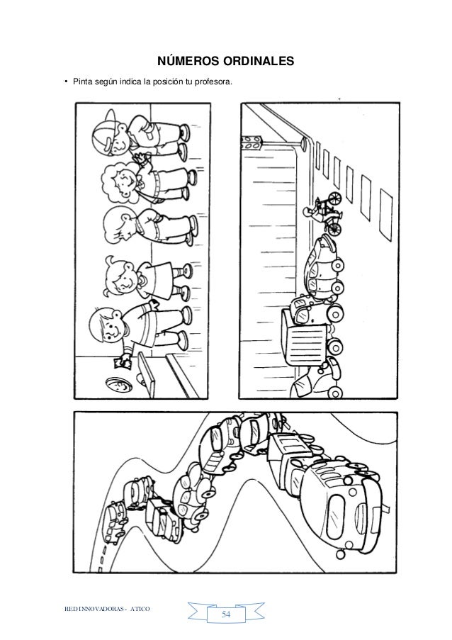 Dibujos Para Colorear Sobre Numeros Ordinales | Dibujos I Para Colorear