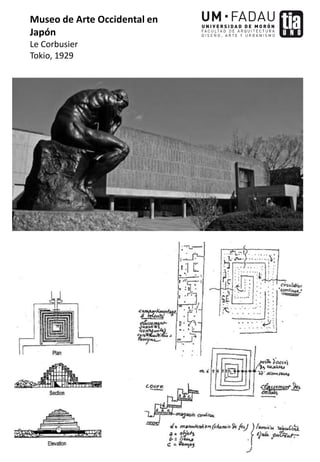 Museo de Arte Occidental en
Japón
Le Corbusier
Tokio, 1929
 
