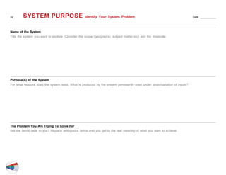 System Purpose. Examples Cuaderno de trabajo curso de liderazgo conectado | PPTX